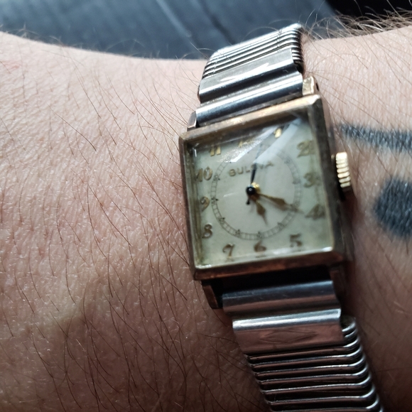 Vintage Bulova Military Dial Silver Manual Winding Watch Running Great - Picture 8 of 11